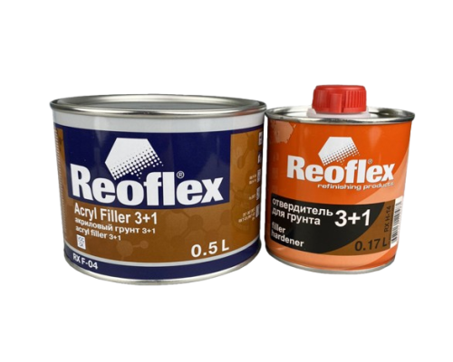 Reoflex 2K Acrylic Primer 3+1 Gray + Hardener, 0.5+0.17l