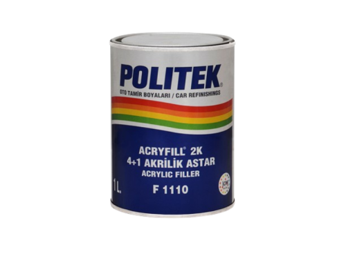 POLITEK Акриловая шпаклевка ACRYFILL 2K 4+1  и ОТВЕРДИТЕЛЬ ДЛЯ АКРИЛОВОЙ ГРУНТОВКИ 1л+0,25л