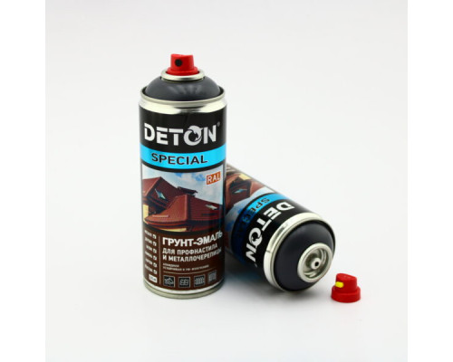 RAL 7024 DETON SPECIAL - Primer-enamel for metal tiles - Graphite gray - Aerosol, 520 ml