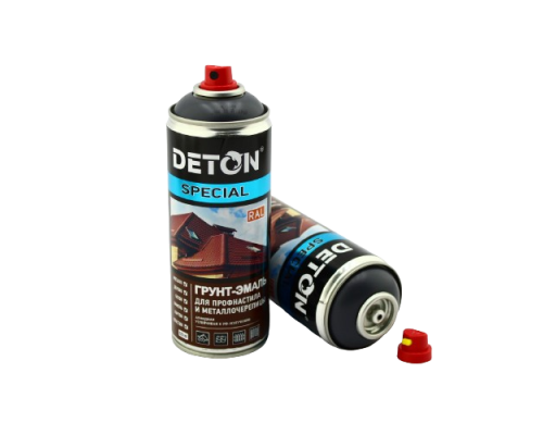 RAL 7024 DETON SPECIAL - Primer-enamel for metal tiles - Graphite gray - Aerosol, 520 ml