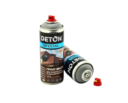 RAL 7037 DETON SPECIAL - Primer-enamel for metal tiles - Dusty gray - Aerosol, 520 ml