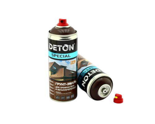 RAL 8017 DETON SPECIAL - Primer-enamel for metal tiles - Chocolate Brown - Aerosol, 520 ml