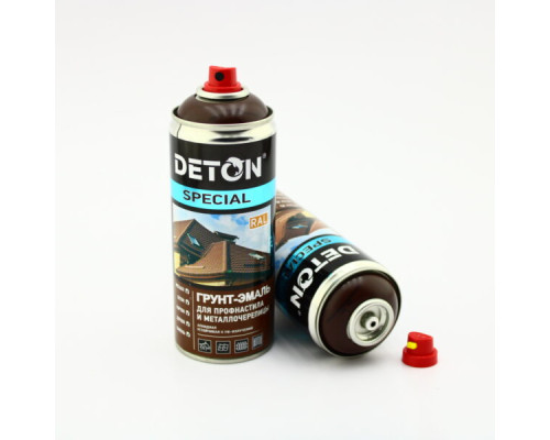 RAL 8017 DETON SPECIAL - Primer-enamel for metal tiles - Chocolate Brown - Aerosol, 520 ml