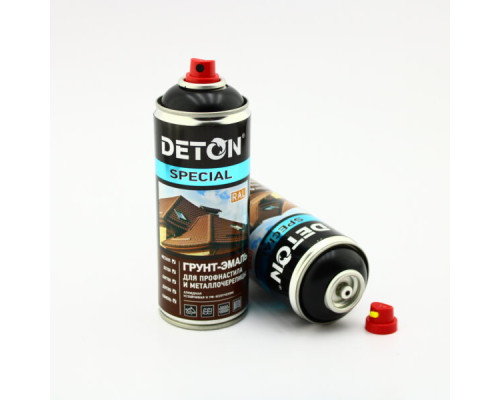 RAL 9005 DETON SPECIAL - Primer-enamel for metal tiles - Black - Aerosol, 520 ml