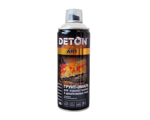 Primer enamel for artistic and decorative works DETON ART, White glossy, aerosol 520 ml