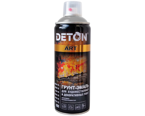 Primer enamel for artistic and decorative works DETON ART black, matte, aerosol 520 ml