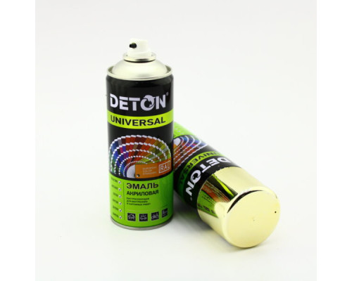 U9020 Aerosol paint “Deton Universal” color Gold, glossy, acrylic, 520 ml “Deton”