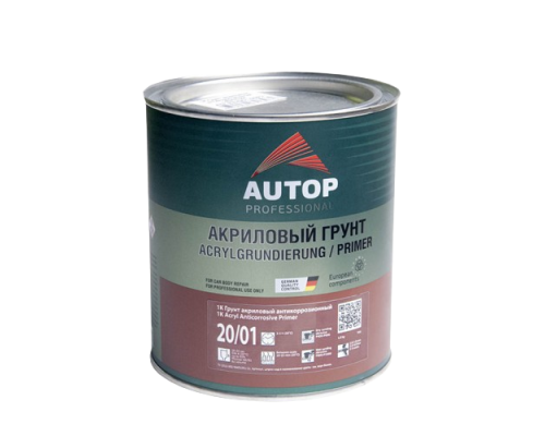 AUTOP 20/01 - Грунт антикоррозионный акриловый - Черный - Банка, 1кг